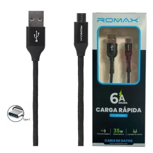 Cable USB - Tipo C ROMAX (Mallado)