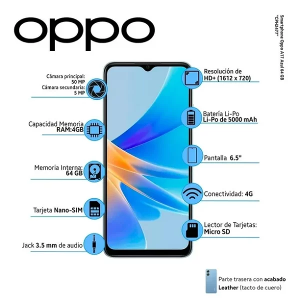 Equipo OPPO A17 (64GB/4GB) - Image 3